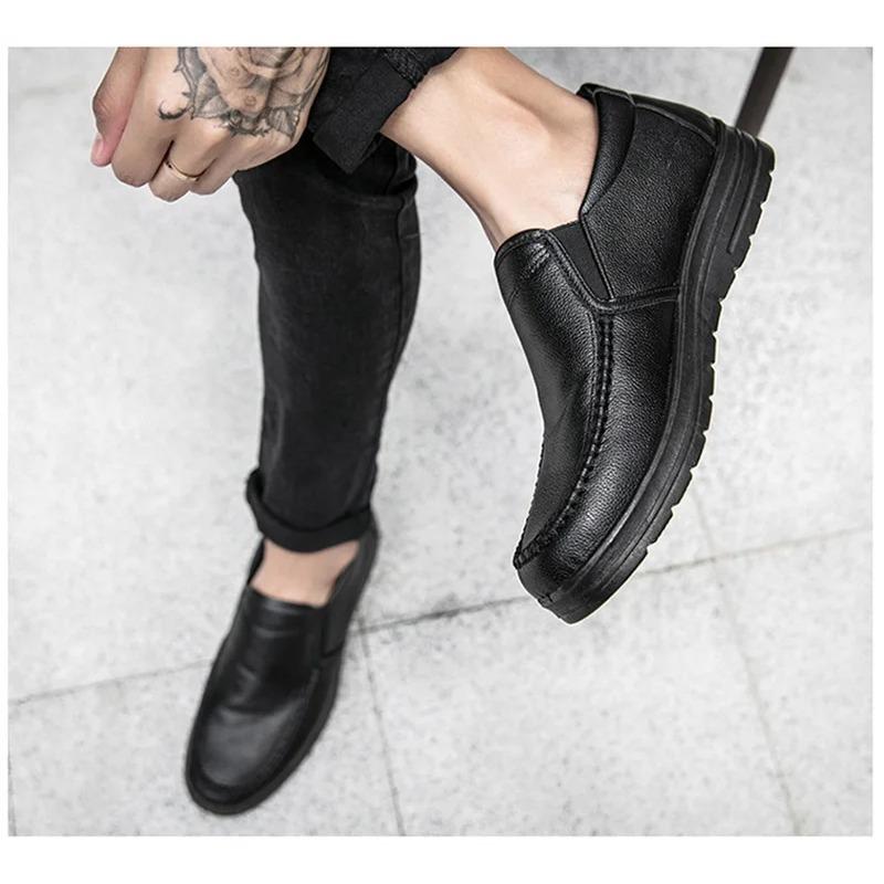 Buty Męskie Niskie Miękkie Wsuwane Casualowe Markowe Czarne Brązowe