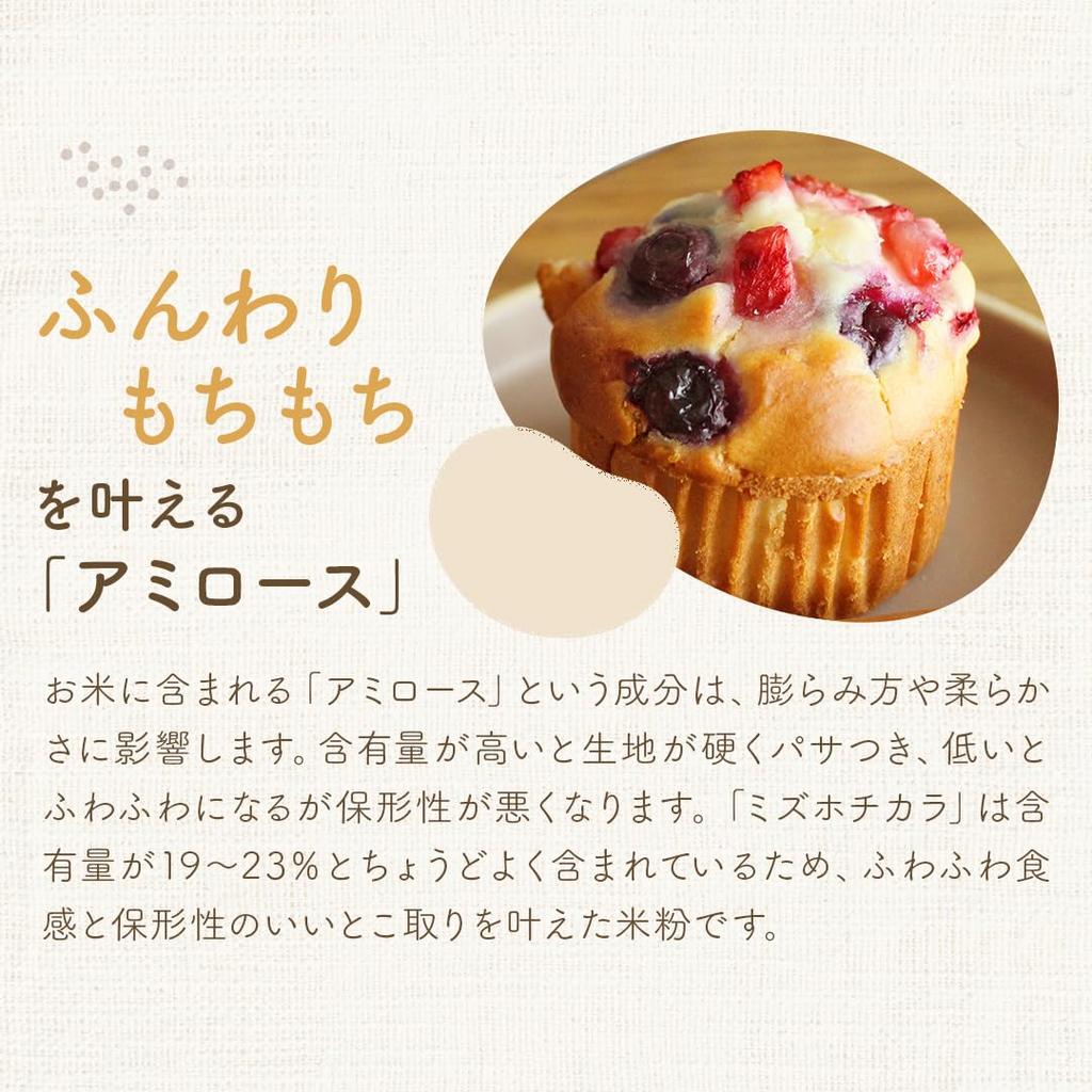 Silver Rice Mizuho Made in for Rice Flour Wheat Flour for Home and Selected by Rice Flour Bread Ages D'sTs Flour, 2kg, Chikara, Japan, Bread,