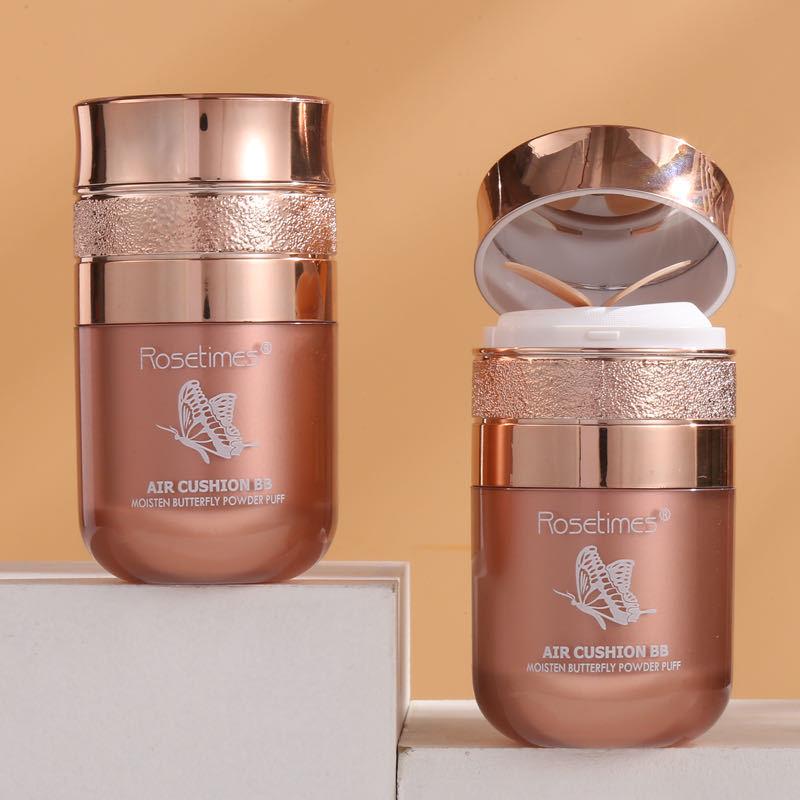 Authentic Butterfly BB Cream: Long-Lasting, Waterproof, Brightening Cushion with Moisturizing Concealer and Foundation