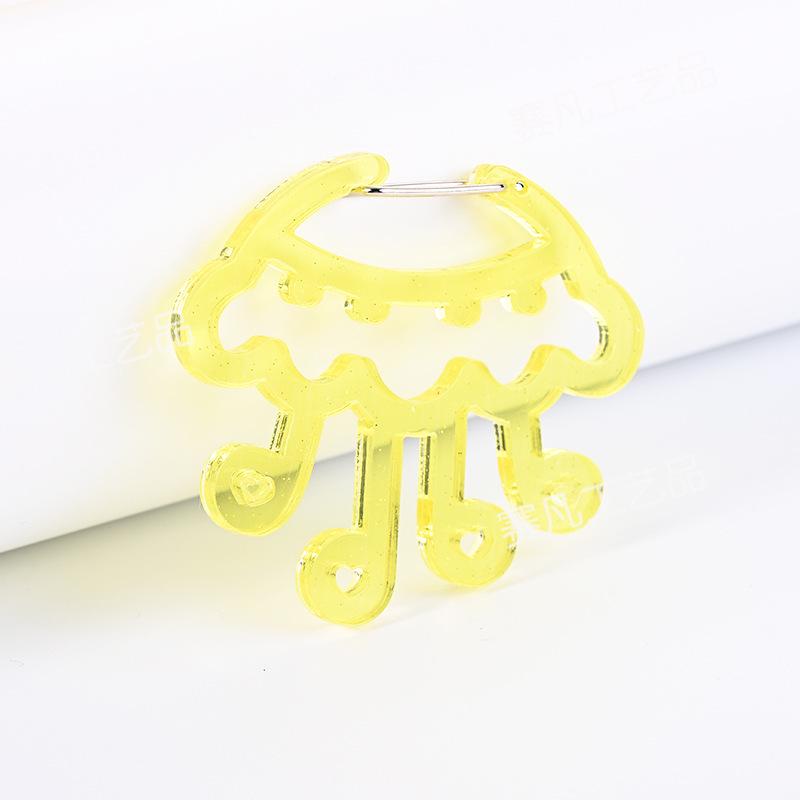 Acrylic Carabiner Clip - Glitter Transparent Strawberry Bow Decorative Buckle (Xiaohongshu Style)