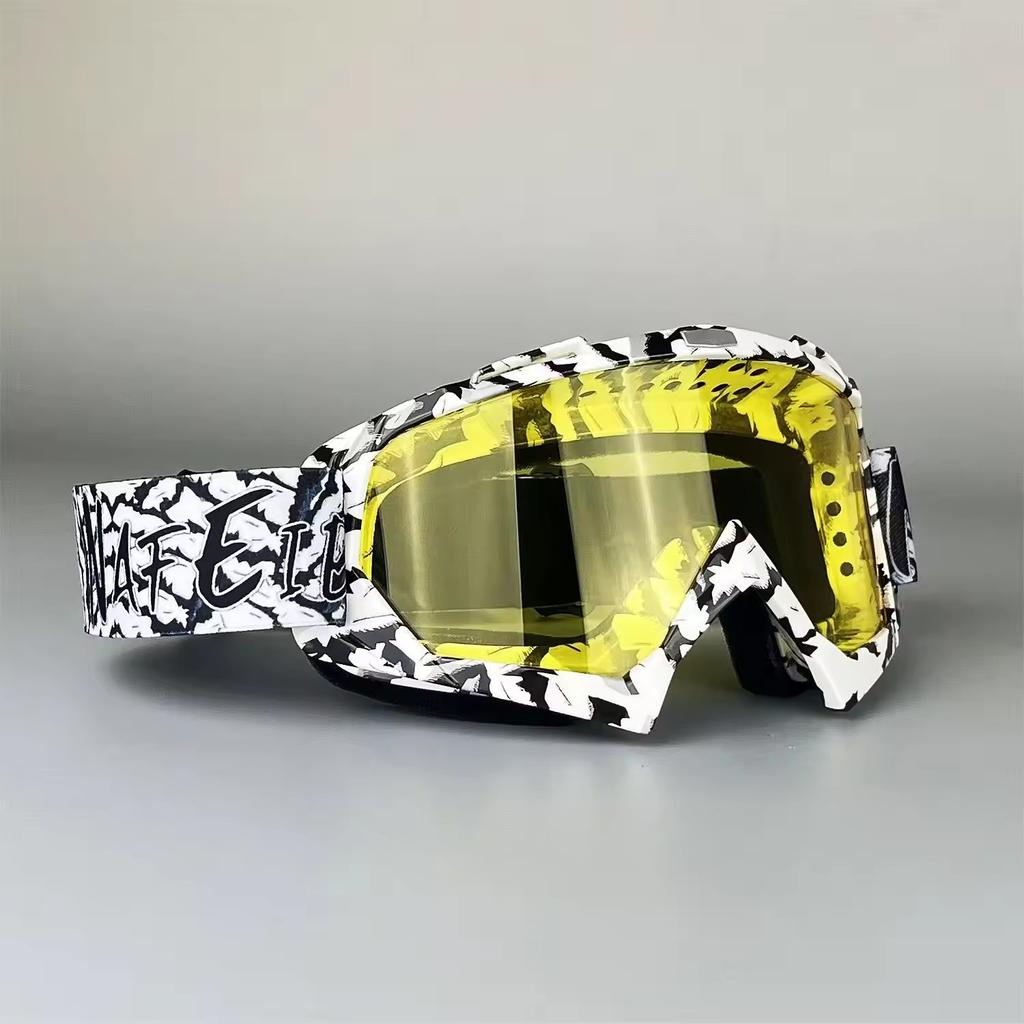 2026 Vibrant Frame Design Motocross Goggles UV400 Lens  Lightweight Durable Adjustable Strap Outdoor Sports Riding Goggles