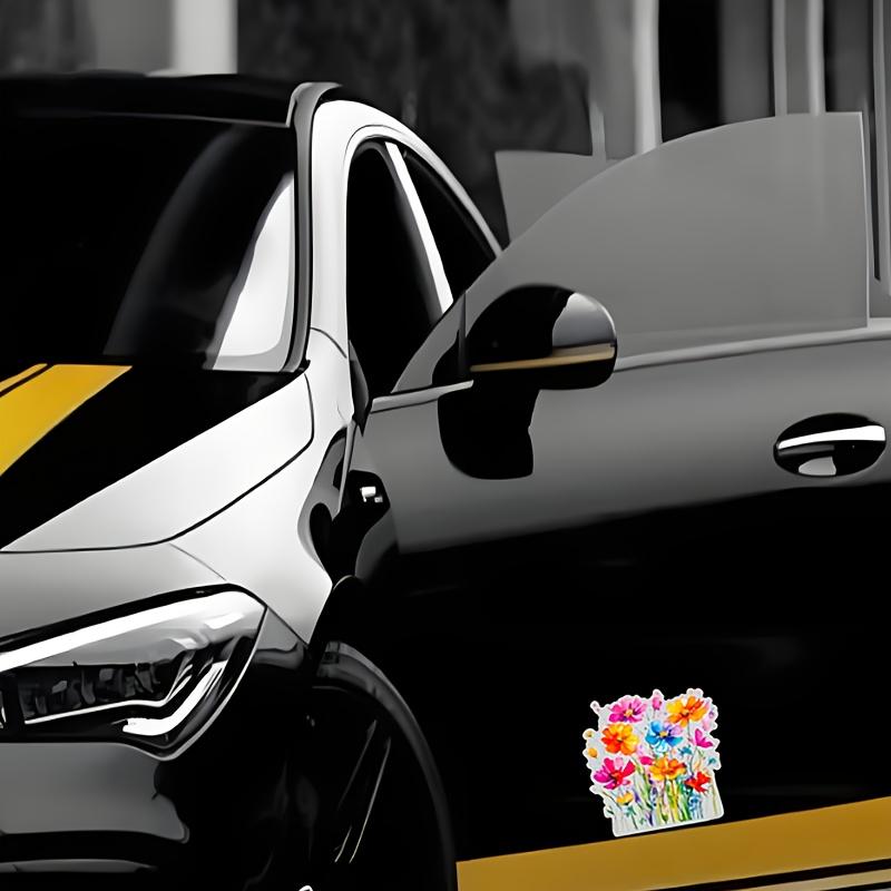 Durable Vinyl Car Decals - Vibrant Oil-Painted Floral Design Waterproof & Scratch-Resistant Stickers for Cars, Trucks, SUVs - Tail Lights
