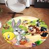 Looney Tunes (1) Runder Büroteppich Dekorativer Bodenteppich für Büro Schlafzimmer Wohnzimmer und Wohnbereich