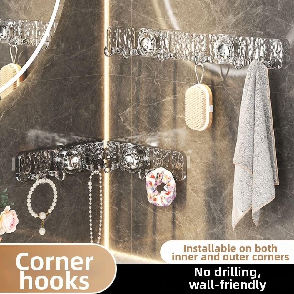 Detachable Wall Mounted Row Hook Waterproof Sundries Storage Hook  Bathroom Accessories