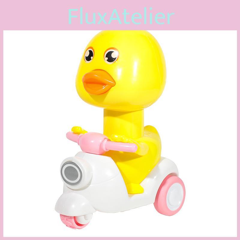 Kunststoff-Rückzieh-Kinderspielzeugauto mit Cartoon-Enten-Design zur Entwicklung motorischer Fähigkeiten und für Eltern-Kind-Spiel