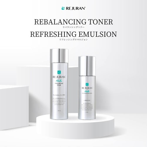 Rejuran Offizielles REJURAN Lotion Emulsion Set/Ausgleichendes Toner 120 ml + Erfrischende Emulsion 45 ml Hautpflege Koreanische Kosmetik