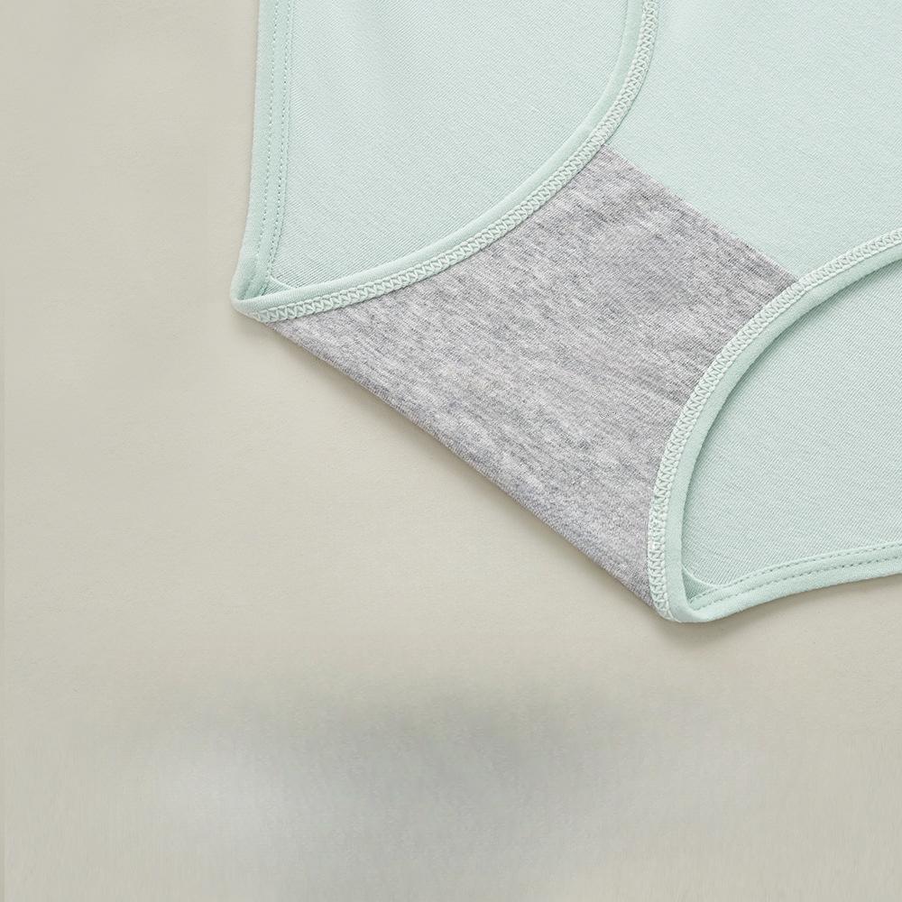 Univerzální spodní prádlo pro čtyři roční období, Dívčí ze 100% čisté bavlny, Bezešvé, Pohodlné a prodyšné se středně vysokým pasem, Dámské kalhotky s 5A antibakteriálním klínem