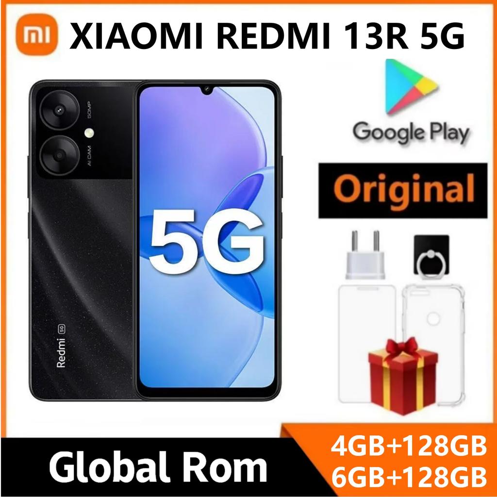 Original Redmi 13R 5G Smartphone 4GB/6GB 128GB 5000mAh Dimensity 6100+ 6.74" Ultra-large Display 50MP+5MP AI Camera 18W Battery