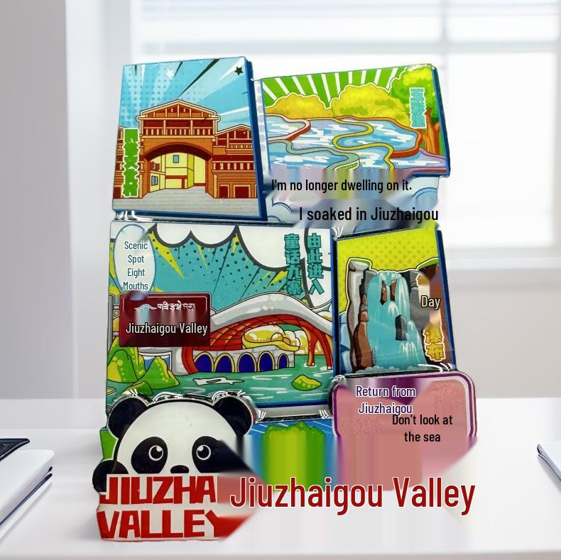Chengdu Cultural Wooden Travel Magnet: Creative Souvenir & Decorative Sticker