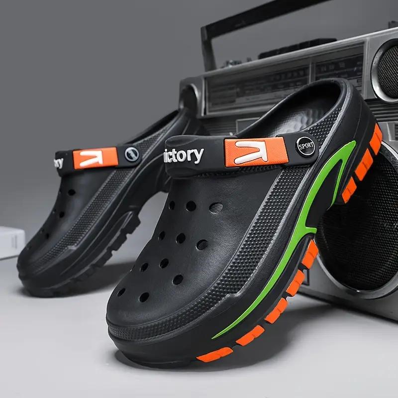 

Мужские модные цветные сабо с ажурной подошвой, удобные нескользящие прочные тапочки с мягкой подошвой, мужская летняя обувь 40 белый