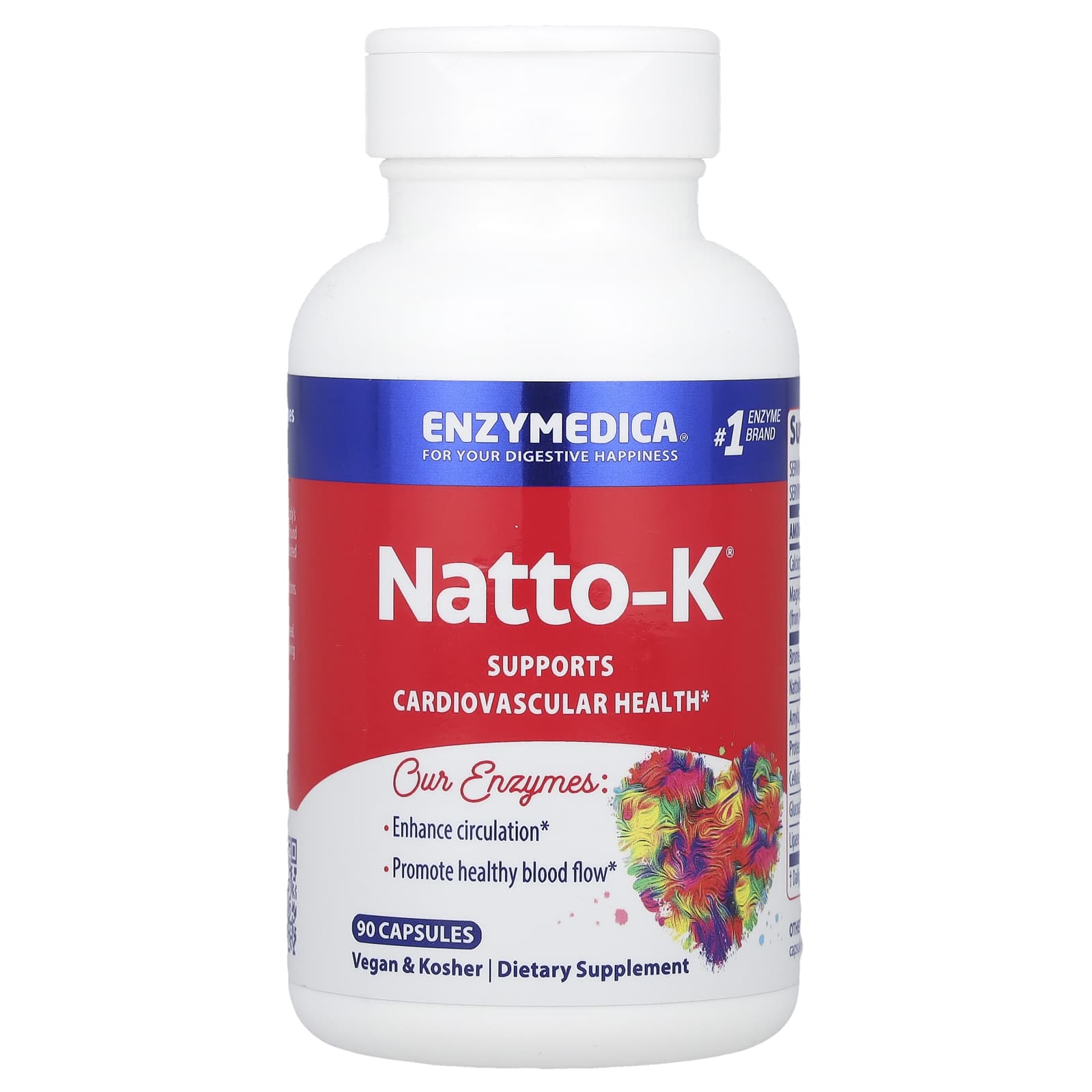 

Natto-K, Cardiovascular, 90 Capsules