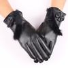 Novel Fashion Women Lady Soft Leather Gloves Winter Warm Mitten Xmas Gift Black
