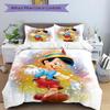 3pcs Pinocchio Character Printed Bedding Set, Soft and Comfortable Quilt Cover for Bedroom S078