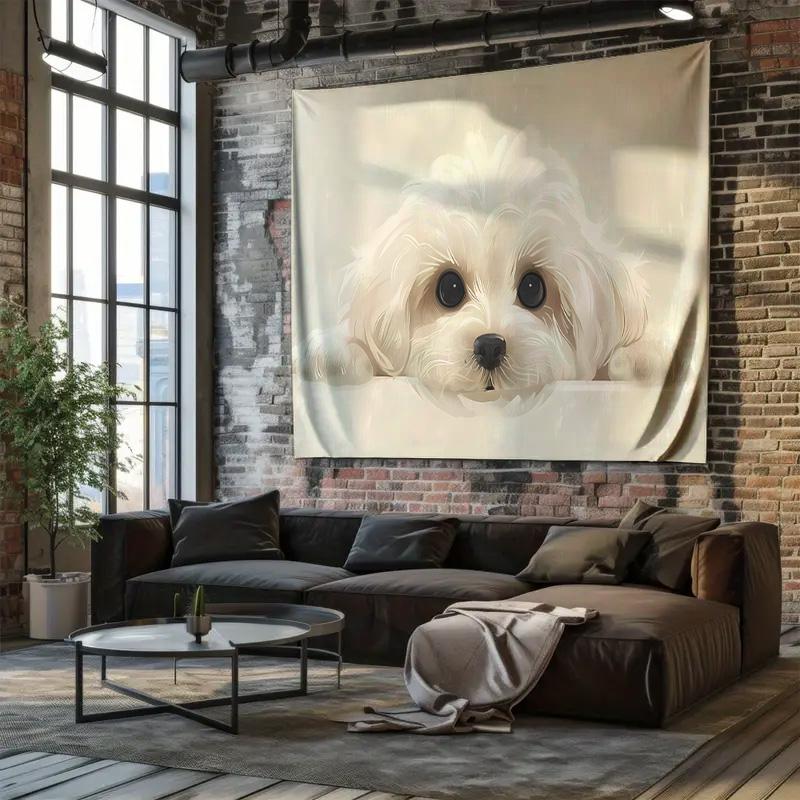 Adorable Pets Alert Cute Dog Wall Hanging  Room Decorative Tapestry