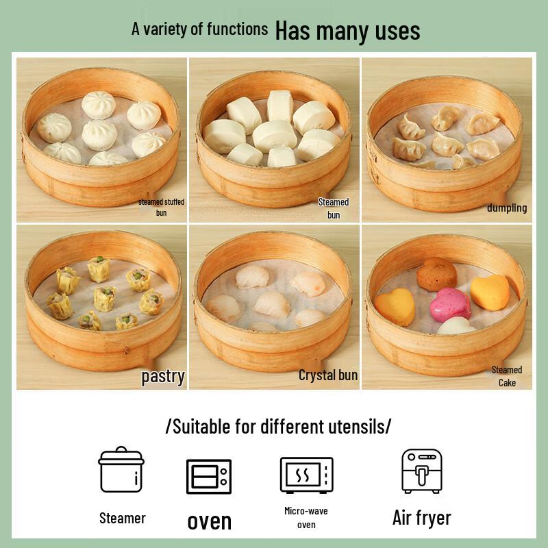 Antihaft-Dampfgarpapier (22cm, 50er-Pack)