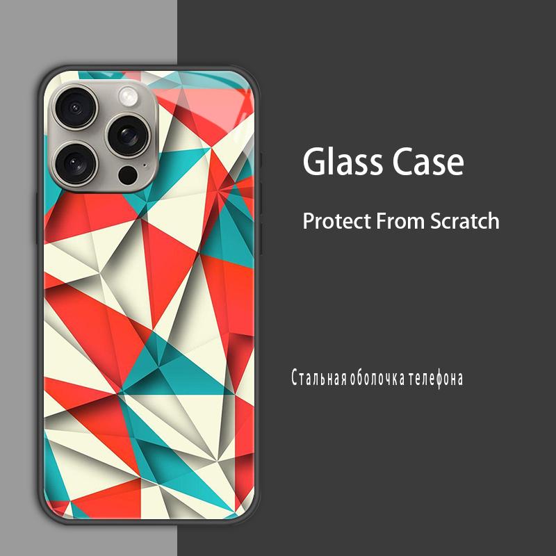 Für iPhone 15 15Pro Max Plus Hülle Abdeckung Hartglas Hülle Hartschale Bumper Für iPhone 14 Pro 14 Plus 14Pro Max Schutzhülle