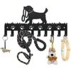 Wall Mounted Dog Hook Metal with Decorative Paw Print Black Key Hook Pet Leash Hanger Dog Lover Gift for Hats Towels Bags Entryway Hallway