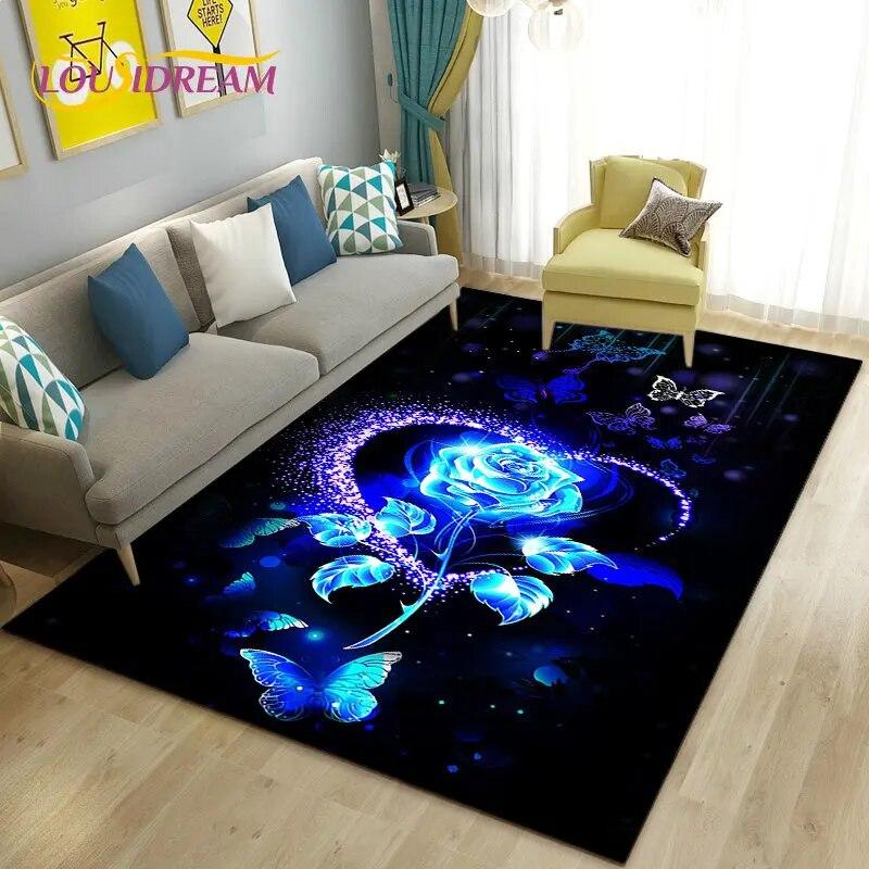 Dandelion Fresh Flower Plant Leaf Area Rug,Carpet Rug for Living Room Bedroom Sofa Doormat Decoration,Kitchen Non-slip Floor Mat