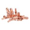 20Pcs Plasma Cutting Torch Nozzles Electrodes Brass Strong High Temperature Resistant Nozzles Electrodes Set for PTM 80