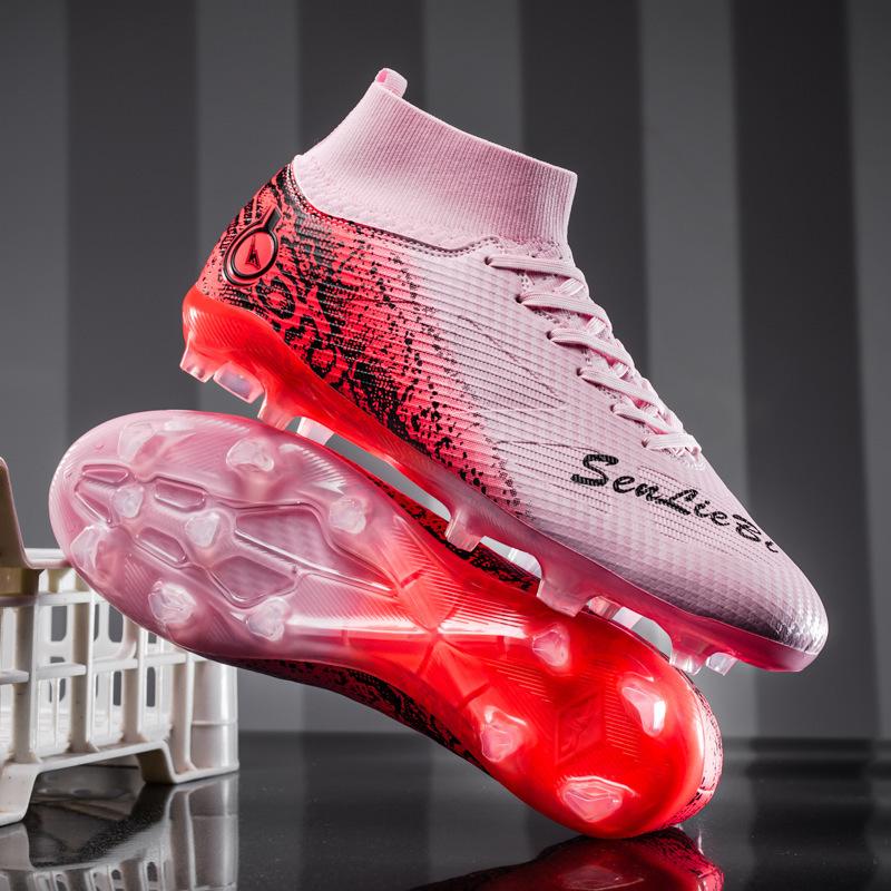 Large size Xiyin Amazon high-top football shoes Men's Lawn AG spikes Female students competition sports shoes 2025