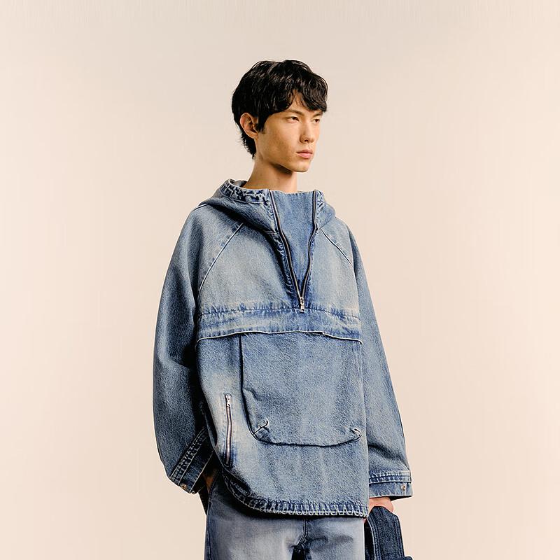 CROQUIS Men's Oversize Long Sleeve Hooded Shirt
