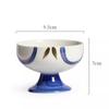 Japanese high foot tea plate Exquisite sacrificial fruit platter Snack Plate Ceramic dessert cup Candy fruit snack Dim sum plate