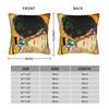 Gustav Klimt The Kiss Square Pillow Cases  Cushion Cover Custom Polyester Decor Throw Pillow Case Cover for Home 18x18