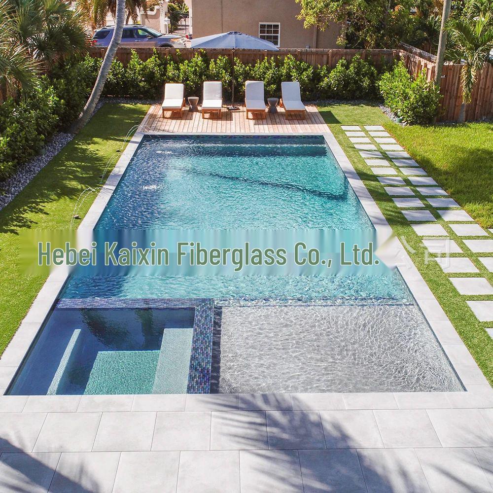 Large Family Outdoor Fiberglass Swimming Pool for Villas