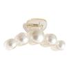 La Belleza 1 PCS Pearl Hair Claw Elegant Big Pearl Hair Clutcher Hair Crab Large Barrettes Geometric Pearl Rhinestone White Hair Clutcher/Clip for W