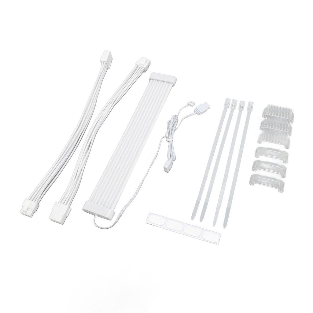 ARGB Extension Sleeved Cable Kit DIY 5V 3pin PSU Cable Synchronous RGB Dual 8 Pin GPU Cable