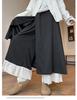 Women's Patchwork Lace Trim High-Waisted Wide-Leg Pants: Versatile, Slimming, Plus Velvet for Autumn/Winter 2025.