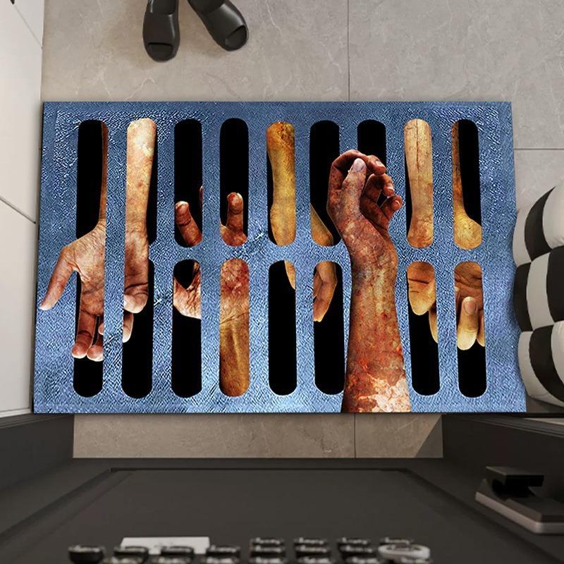 American Clown Crystal Velvet Floor Mat Bathroom Absorbent Non-slip Foot Mat Shower Room Drying Mat Porch Dirt-resistant Door Mat