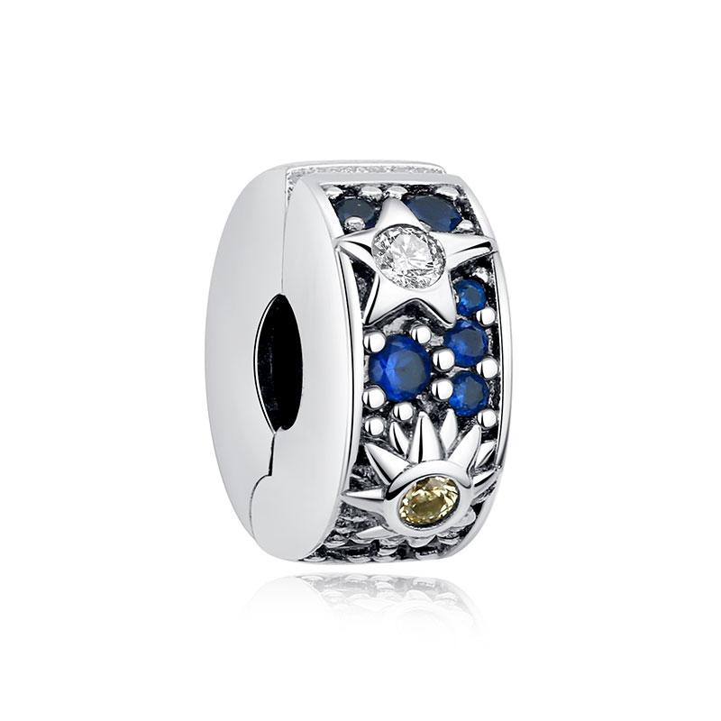 Talismane din Argint 925 Se potrivesc Brățărilor Originale Pandantiv Stea Lună Soare Cosmonaut Mărgele DIY Coliere Femei Bijuterii