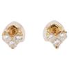 STAR JEWELRY Beautiful K18 Mysterious Heart 0.15ct Diamond earring Yellow GoldUsed