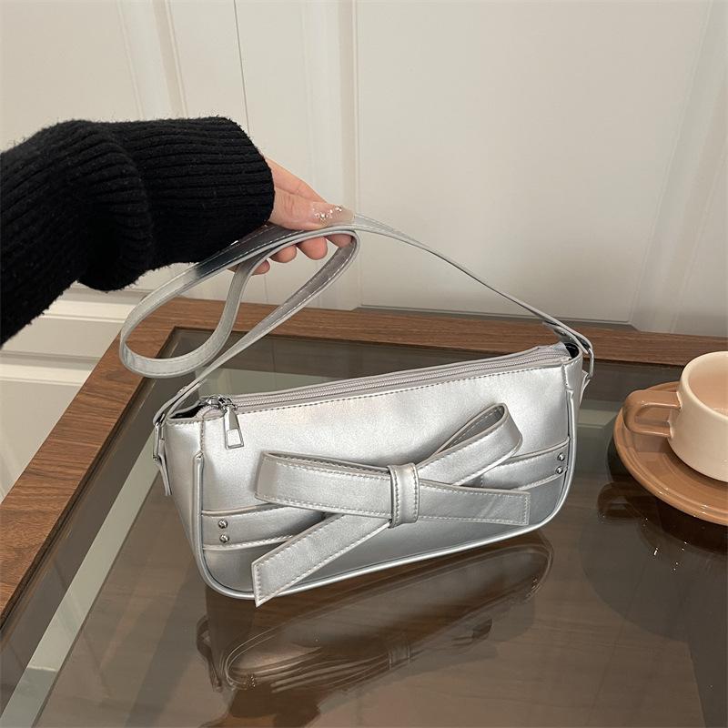 Women Bowknot Fashion Small Square Crossbody Shoulder Underarm Commute Handbag