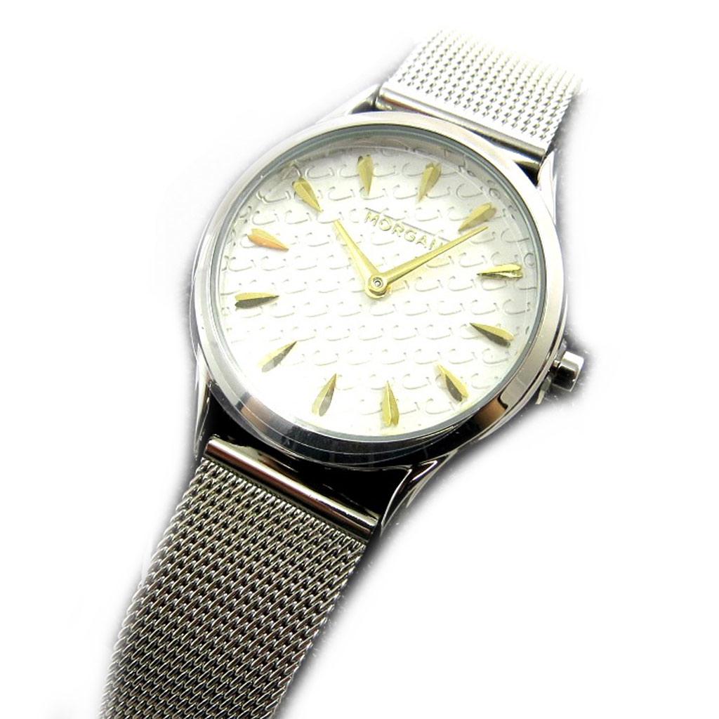 Morgan [N0122] - Montre créateur 'Morgan' argenté doré (Elégance)
