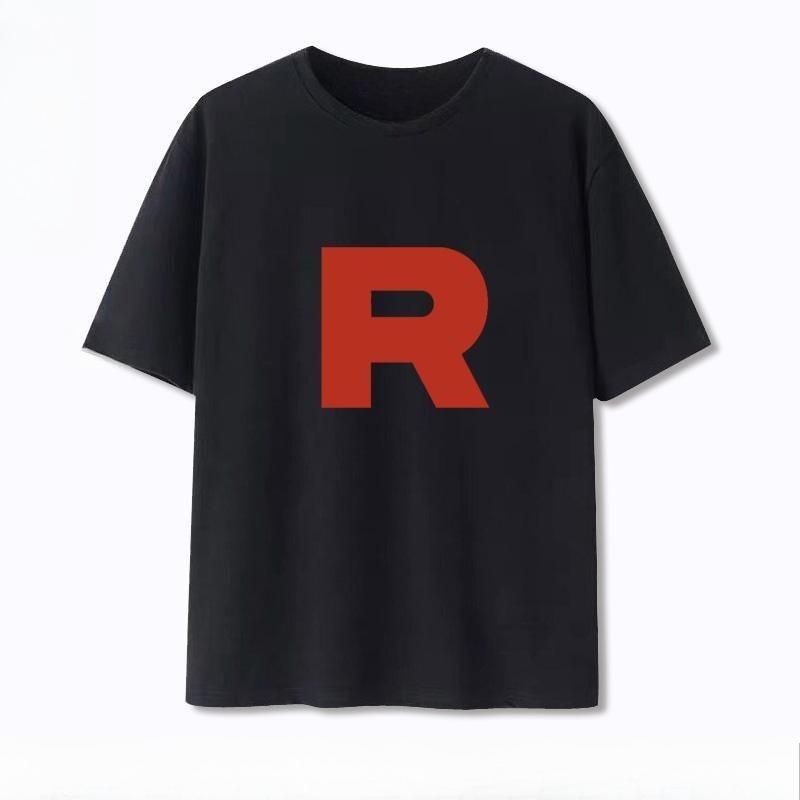 2026 Nowy Pok É Mon Animowany Zespół Rakietowy Kreskówka Nadruk T-shirt 2025 Lato Męski i Damski Duże Rozmiary