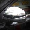 For Toyota RAV4 RAV 4 2014 -2018 ABS black carbon Rearview Mirror Visor Rain Eyebrow Rear View Protector Cap  Anti-rubbing strip