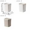 Plastic Desktop Trash Can Sealed Waste Paper Basket Durable Mini Waste  Bin  Bedroom