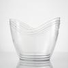 Ice Bucket for Beer Transparent Plastic Wine Cooler with Handle 4L/8L Capacity Heavy Duty Champagne Tub for Part