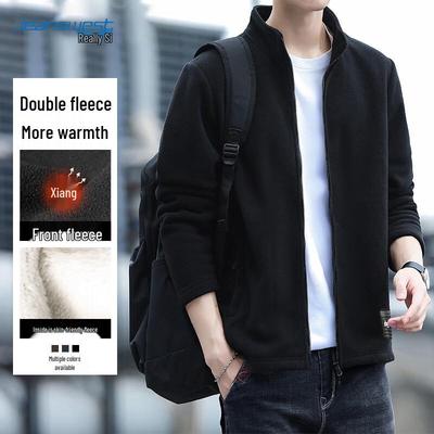 JEANSWEST Men's Autumn Winter Thick Fleece Jacket