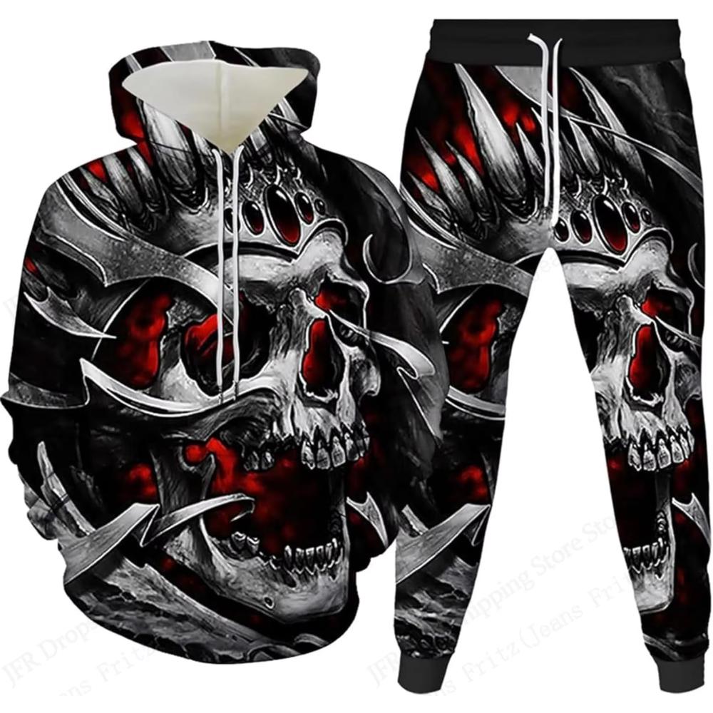 Prosty męski dres z bluzą z kapturem Stylowy Prosty Sportowy Strój Męski