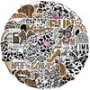 10/50PCS Black White Art Leopard Print Graffiti Stickers Aesthetic DIY Laptop Phone Fridge Guitar Cartoon Cool Sticker