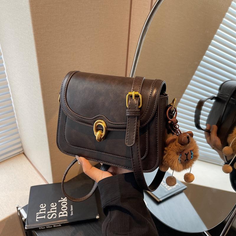 Popular Small Square Bag Women's Autumn and Winter New Retro Fashion Niche Shoulder Messenger Bag