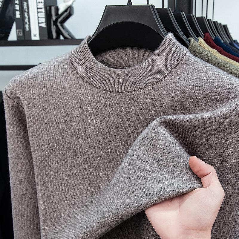 

Men s 2025 Autumn/Winter Semi-High Neck Thick Knit Sweater 3XL