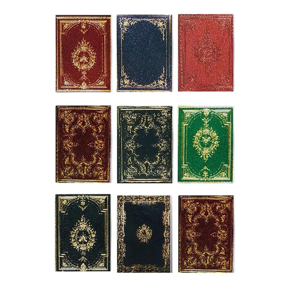 Pretend Play Vintage Classical Retro Dollhouse Decoration Mini Books Notebook Miniature