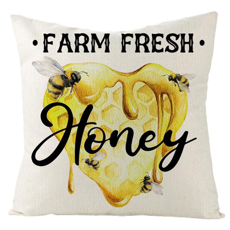 Pillow Farm Sunflower Pillow Cover Happy Summer Thanksgiving Car Waist Support Cushion Home Pillow Cover