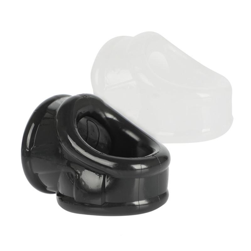 Soft Silicone Cock Cage Penis Rings Scrotum Testis Restraint Erection Lasting Time Male Delay Ejaculation Adult Sex Toy For Men