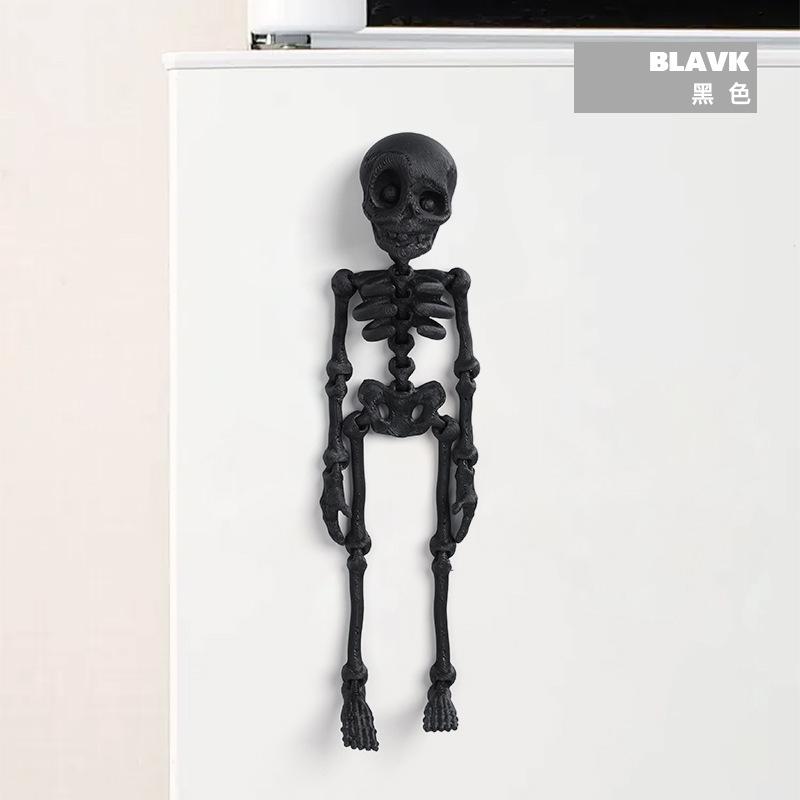 1PC Mini Magnetic Skeleton Fridge Magnets 3D Printed Human Bone Model Halloween Party Home Decoration Ornament Gifts