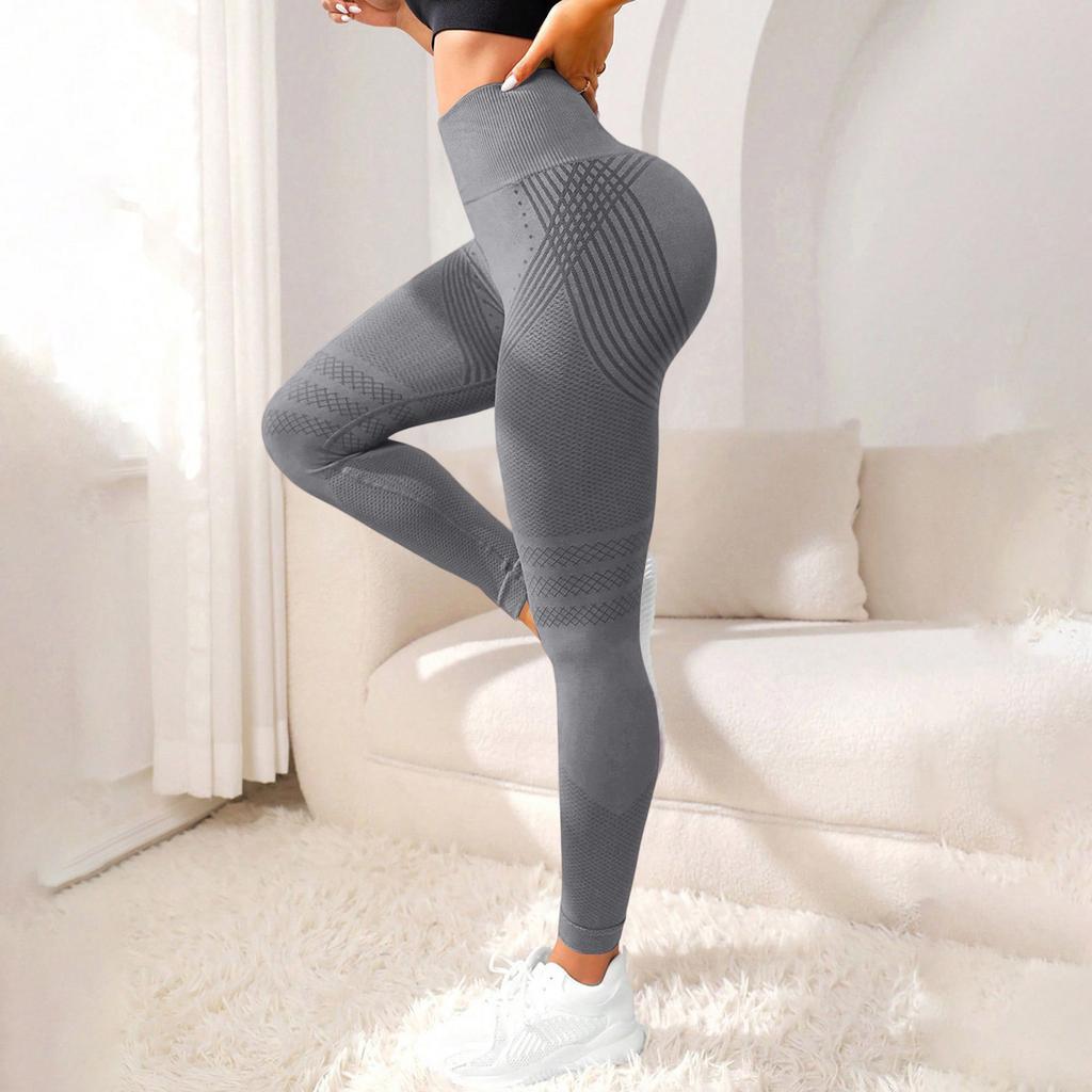 Women High Waist Leggings Butt Lift Fitness Pants Tummy Control Seamless Breathable Quick Dry Yoga Tights